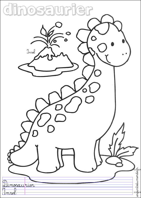 coloriage dinosaure 1 .. Coloriages Animaux préhistoriques en allemand